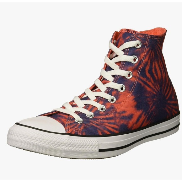 Converse‎ All Star Chuck Taylor High Sneakers Mens 11 Coral Blue Tie Dye Shoes - Picture 2 of 9